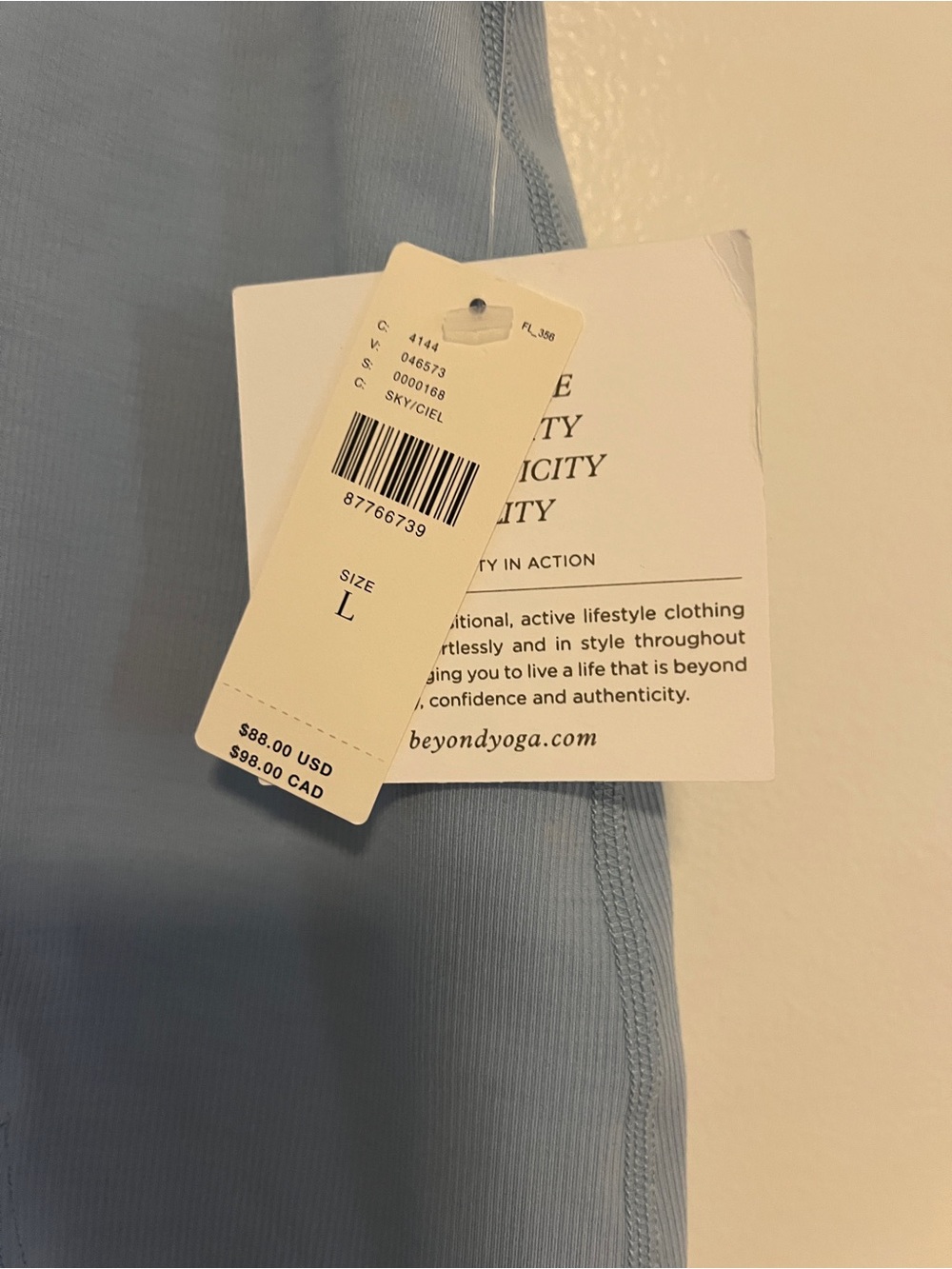 BEYOND YOGA Women's Heather Rib Hold Court Skirt in Sky Blue - Picture 4 of 5